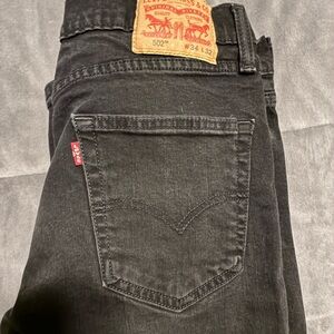 Levi's Men's Black Slim Straight Jeans